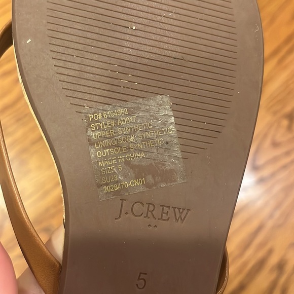 J Crew Woman’s Brown Flip Flops Size 5 - Picture 6 of 6